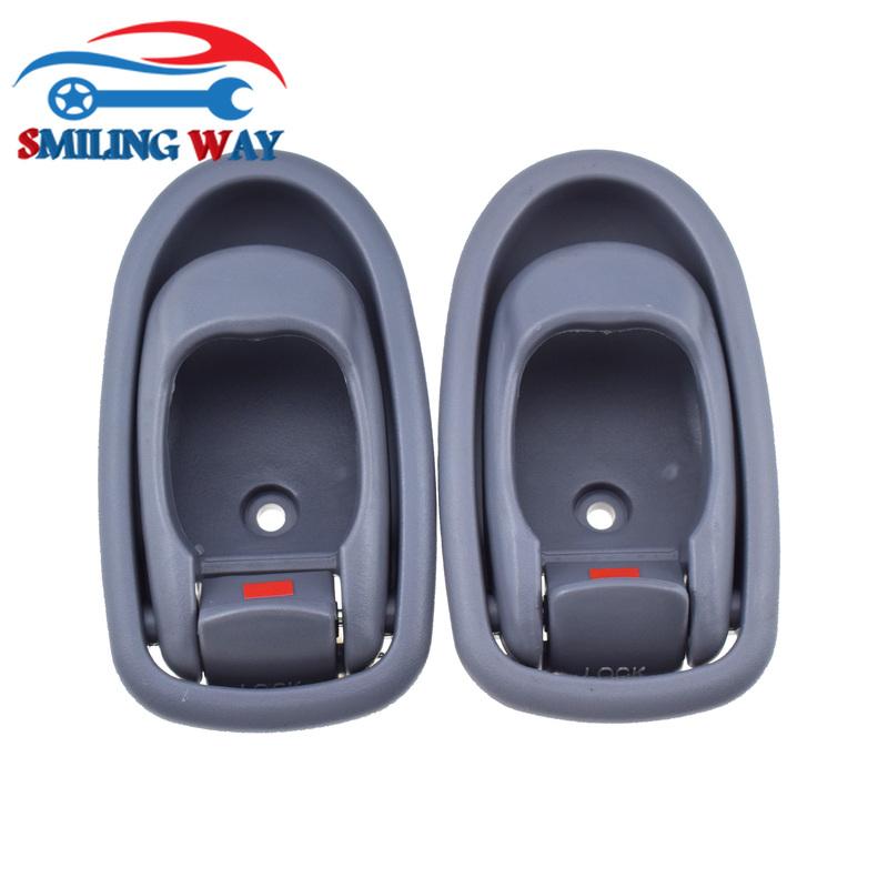 8 Pcs Outside & ide Car Door Handle Front Rear Left Right For Hyundai Elantra 1.8L 1996 1997 1998 1999 2000 Black / Grey