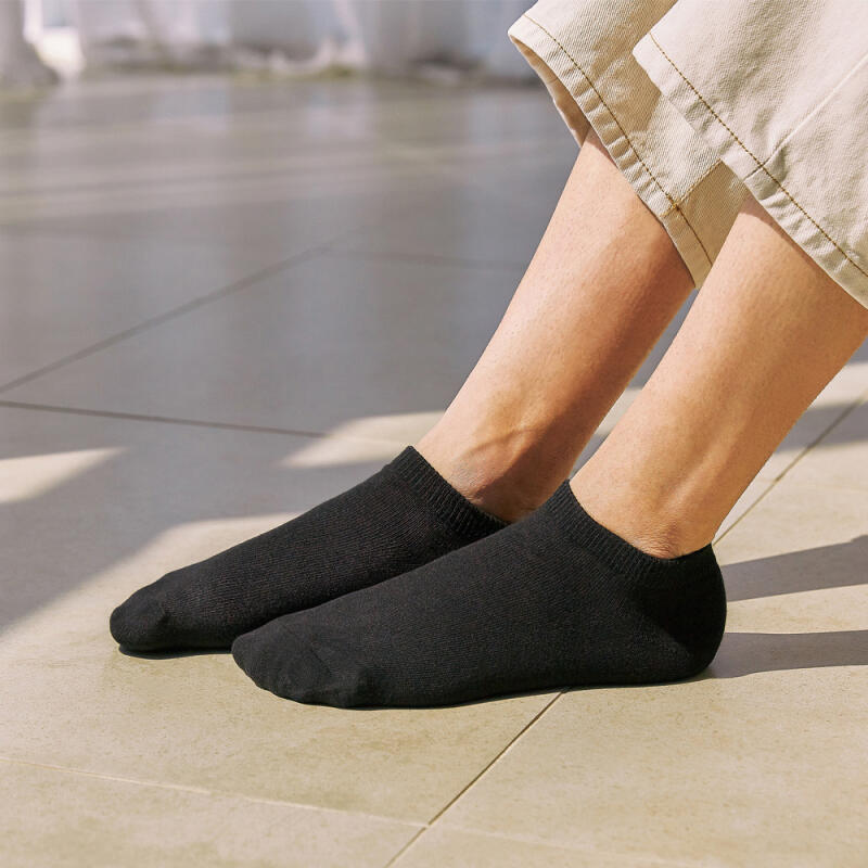 Men s Black Ankle Socks 5-Pair Set Man(245-285mm)