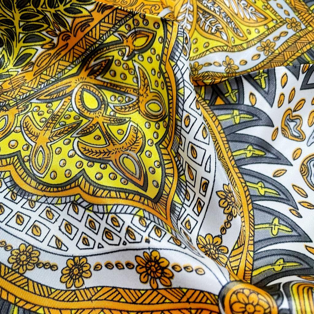 High-quality Luxurious Silk Scarves Headband Scarfs Neck Scarf For Women Chain Silk Scarf Women's Decorative Shawl