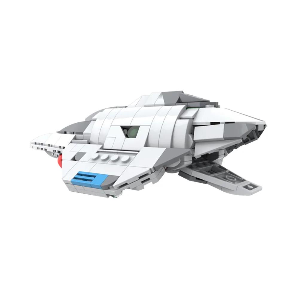 Gobricks MOC Space Trek The Delta Flyer Building Blocks Xtreme Risk Voyager Bricks Model Spaceship Detector Toys Gift