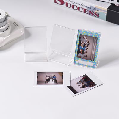 3 Stück 3 Zoll L-Form Acryl-Fotorahmen Transparent Mini-Ständer Kompatibel mit Fujifilm Instax Mini 8 8+ 70 7s 90