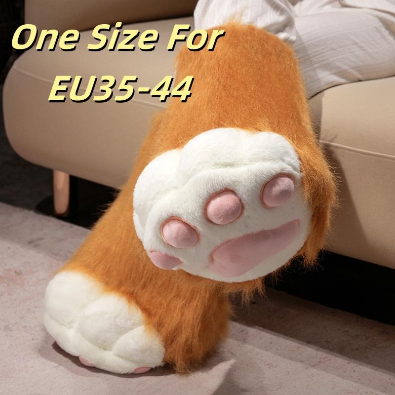 Non-Toxic Creative Cute Cat Claw Glove Plush Toy Fursuit Shoes Wings Cosplay Props White Black Grey Plushies Creative Animal Accessories