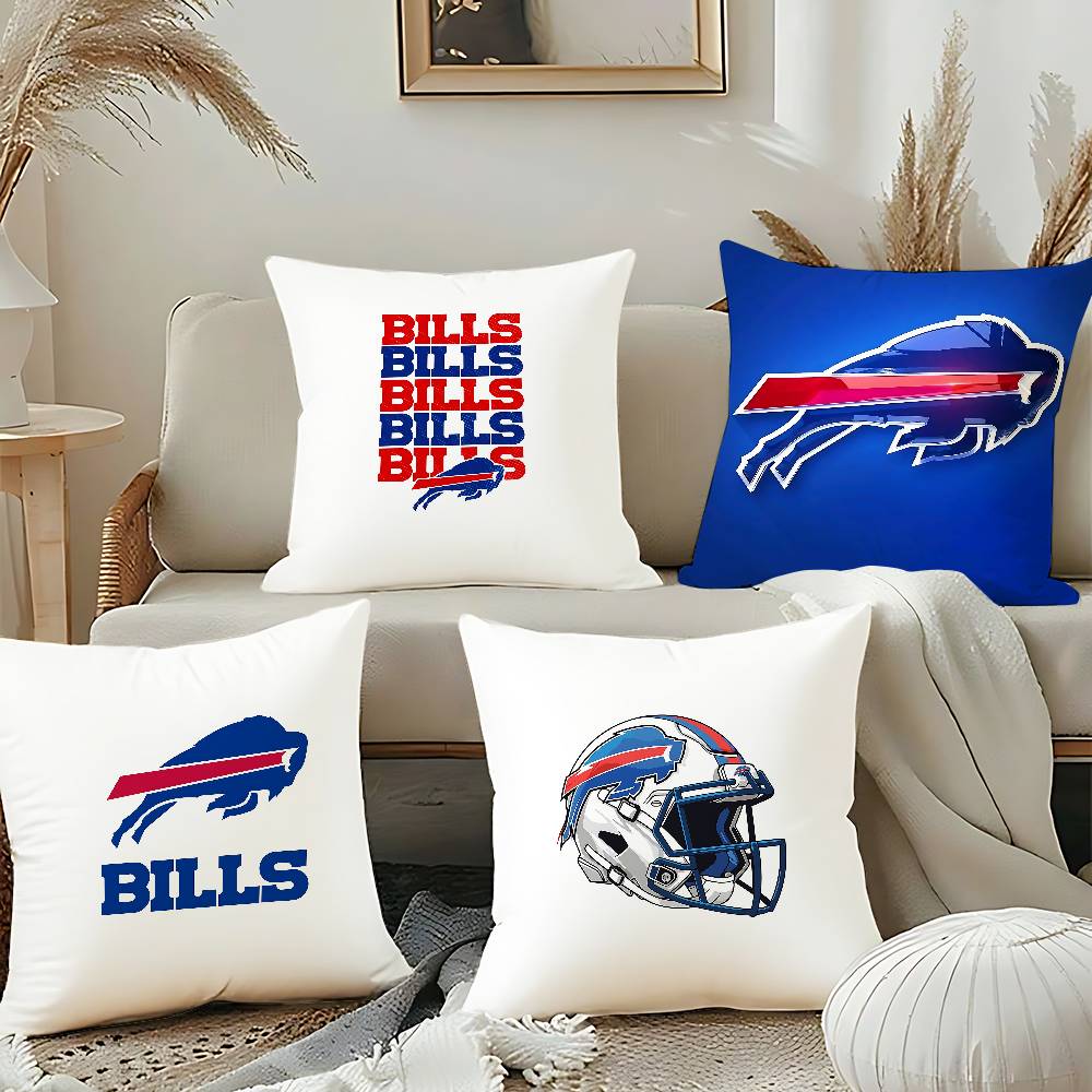 B-BuffaloS Bills-S Cool Pillow Case Throw Pillow Cover Nordic Vintage Style Cushion Covers Home Living Room Sofa Couch Seat