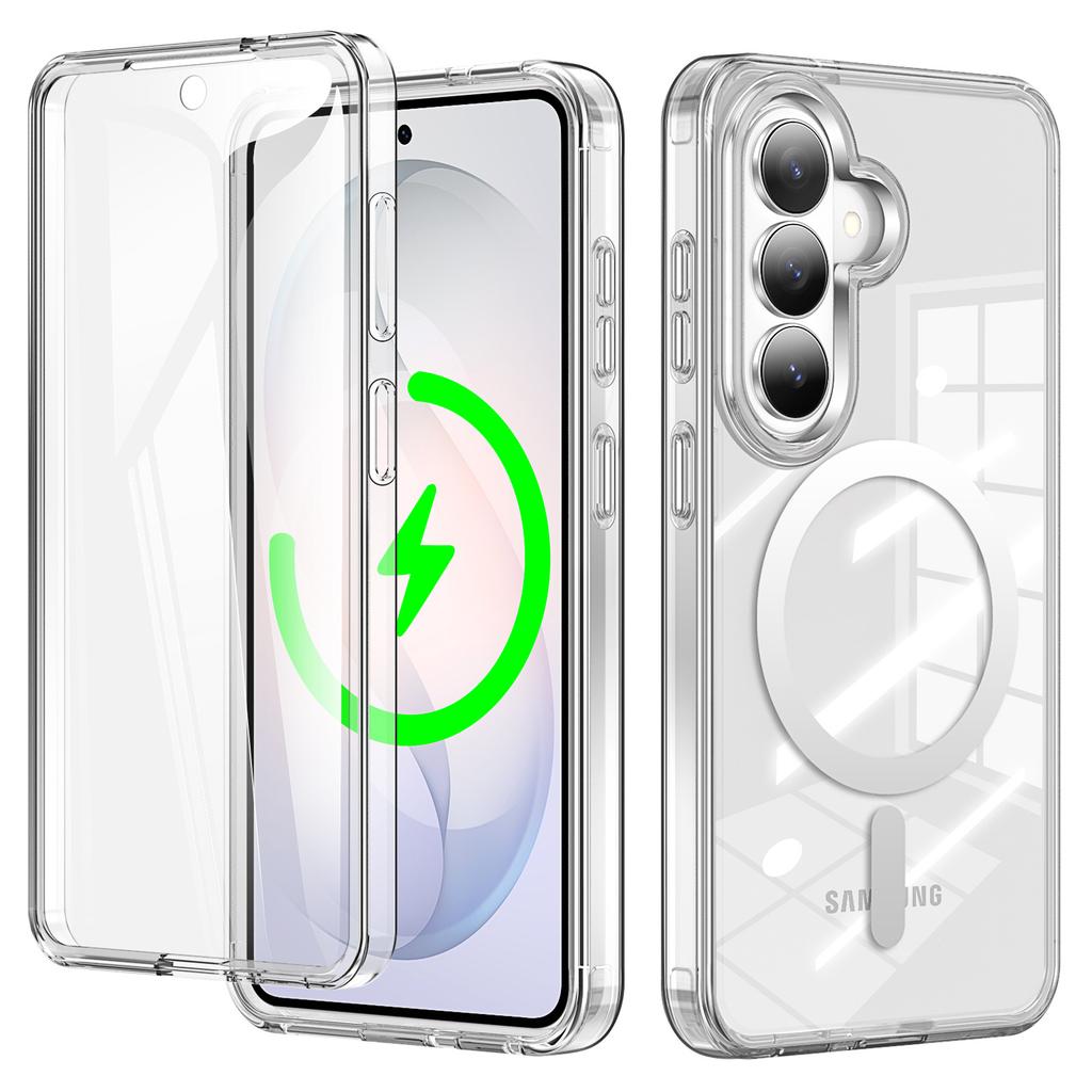 Applicable To Samsung S26Ultra 2-in-1 Magnetic Mobile Phone Case S25Ultra Transparent S24 Anti-drop Protective Case