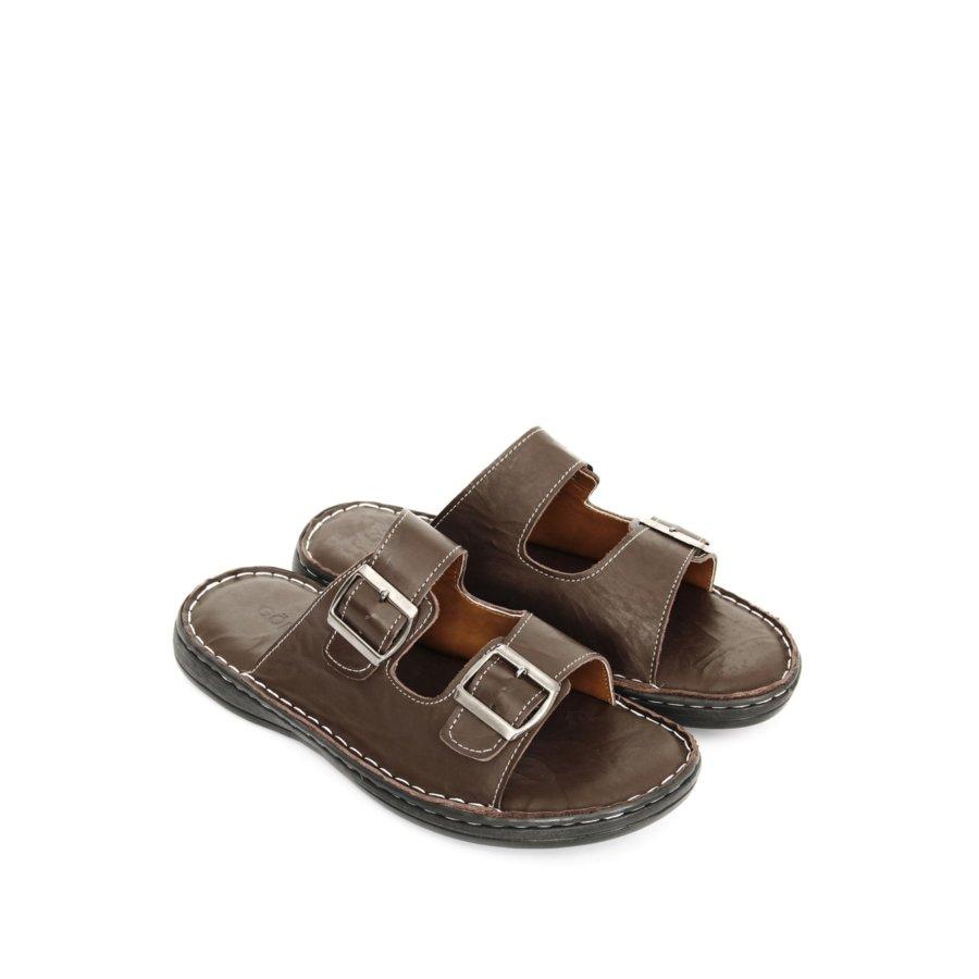 

Мужские повседневные комфортные летние тапочки из натуральной кожи 41 бежевый