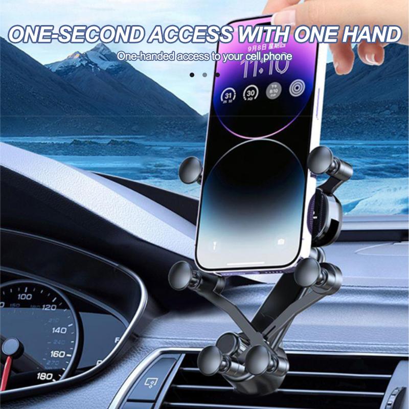 Seametal Holder Car Phone Gravity In Car Air Vent Mount No Magnetic Mobile Phone Holder Gps Stand For Iphone 12 11 Pro 8 Samsung