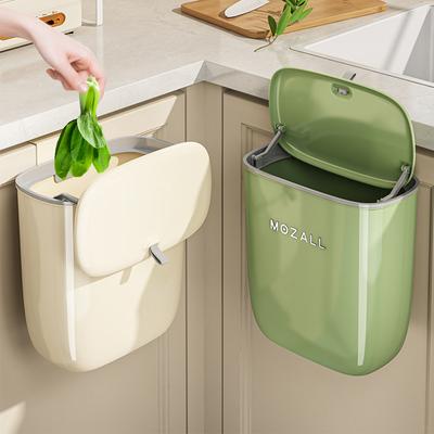 Bidone per Compost da Cucina 8/12L per Armadio Sotto Lavello Montaggio a Parete Appeso Pattumiera con Coperchio Cestino per Rifiuti Alimentari