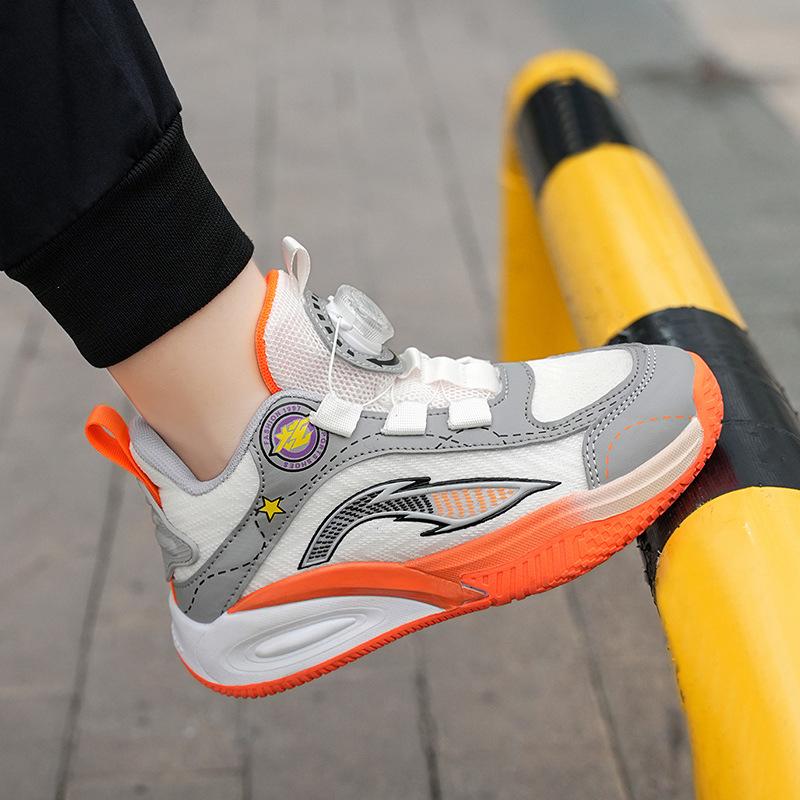 Boys shoes 2025 new autumn middle and older children's mesh breathable sports shoes training actual boys basketball shoes
