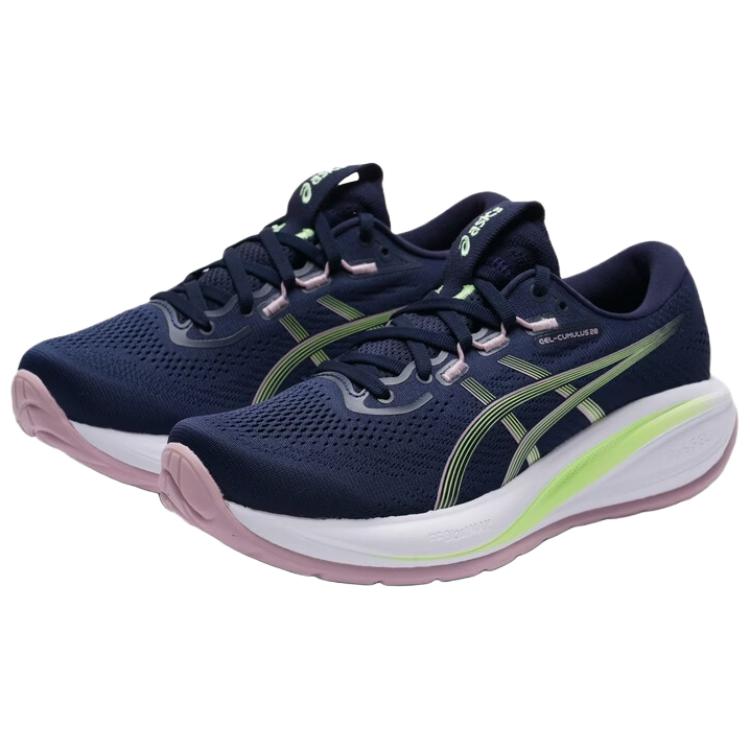 ASICS GEL CUMULUS 28 Breathable And Wear resistant Low top Running Shoes Women's Dark Blue 1012B916-400