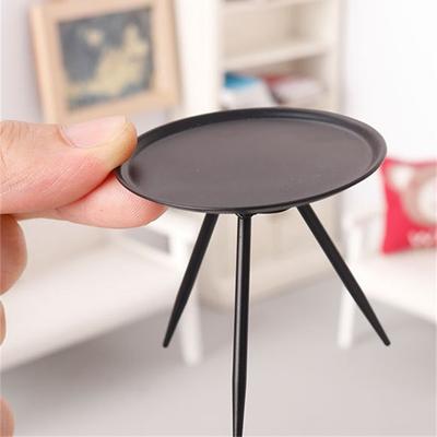 1:12 Dollhouse Miniature Iron Coffee Table Tea Table Model Dollhouse Simulation Table Furniture Decor Toy Micro Scene Prop