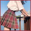 Gentle Blade Authentic JK Uniform: Plaid Pleated Skirt & College Style Short Shirt Set