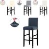 Polyester Elastic Brushed Low Back Chair Cover Hotel Restaurant Bar Stool Custom