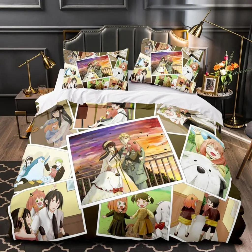 SPY×FAMILY Anime Comforter Bedding Sets Cartoon Duvet Cover Pillowcase Full Size Queen King Quilt Cover Single Double Bed