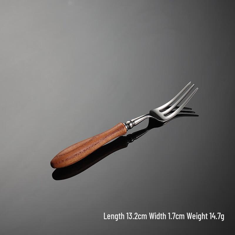 Qianxing Stainless Steel Toon Wood Handle Tea Fork Set