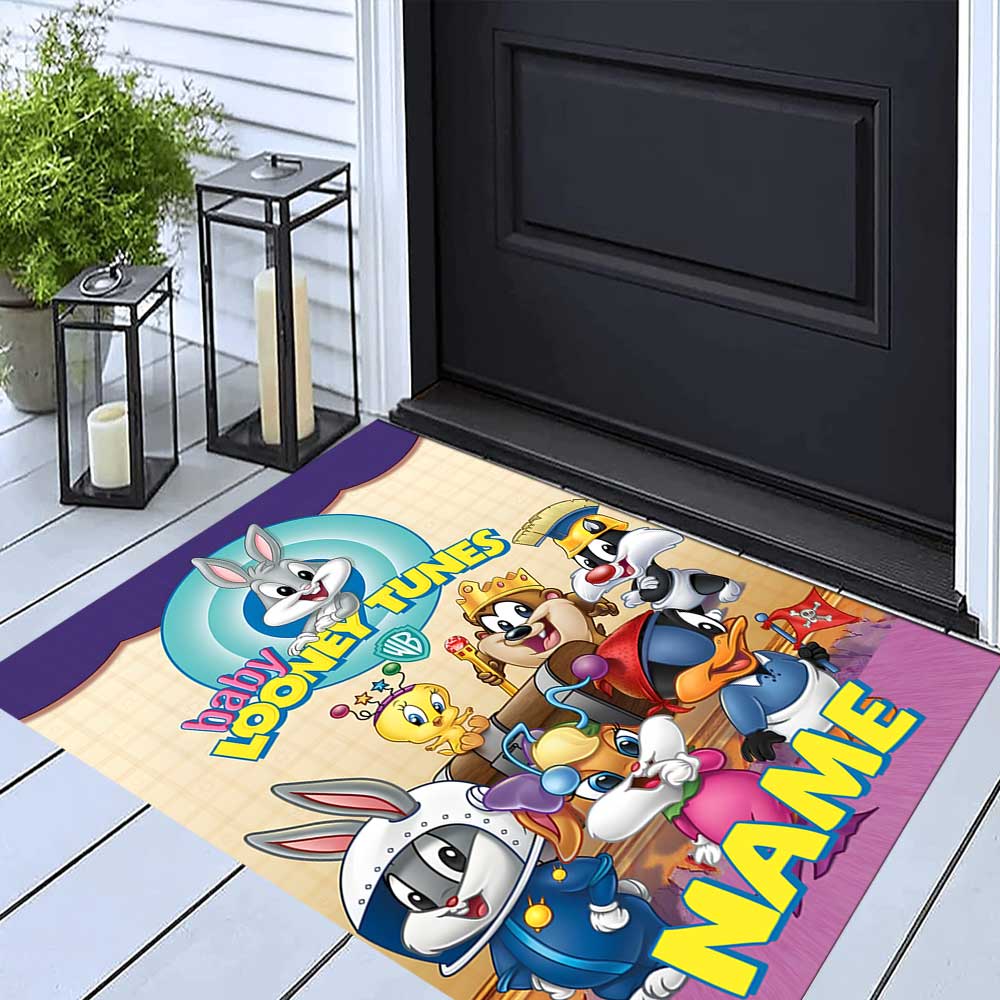 Warner Bros. Works (4) Customize Your Name Rug, Office Chair Cushion, Home Bedroom Living Room Gift.