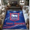 Ipswich Town Printed Crystal Velvet Rug Non‑Slip Crystal Velvet Carpet For Sofa Bedroom Indoor Home Decoration