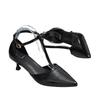 2025 Summer New Closed Toe Women's Sandals Concise Dress Buckle Strap Thin Heel Shoes Daily Plus Size Cover Heel Sandals