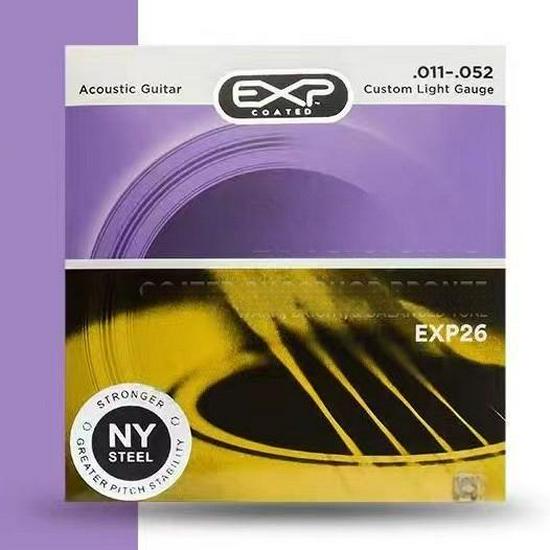 Acoustic & Electric Guitar Strings: DDLO Folk, EZ Brass, EJ Phosphor Bronze, EXL Electric.