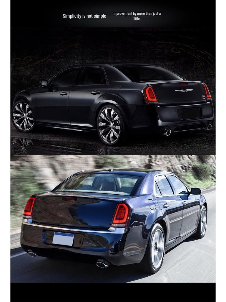 LED Taillight Assembly with Flowing Turn Signal for 11-14 Chrysler 300C