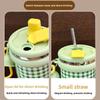 Cute Thermal Water Bottle 600ml Drinking Straw Cup Coffee Tumbler with Handle  Kitchen Supplies