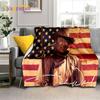 John Wayne Blanket Super Soft 3D Printed Famous Cowboy Actor John Wayne Flannel Blanket Home Bedroom Washable Warm Lazy Blanket