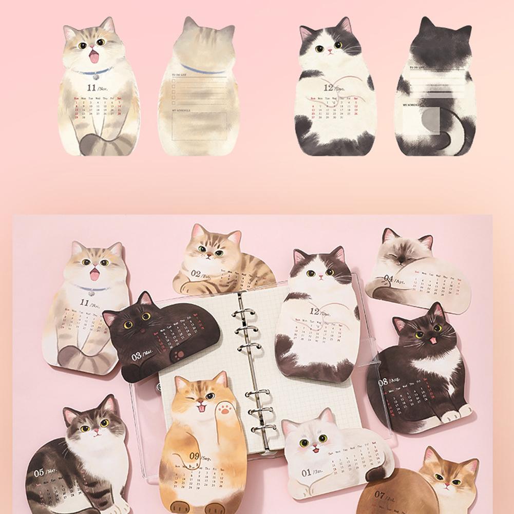 2026 Cute Cat Dog Series Desk Calendar Table Planner Yearly Agenda Organizer Memo Notes for Home Office Daily Scheduler Calendar