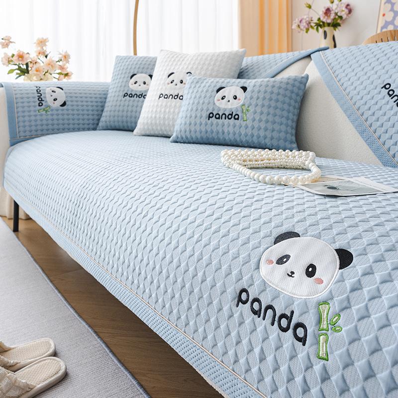 Ice Silk Sofa Cover Summer Universal Non-slip Sofa Mat Cool Feeling Mat Cushion Sofa Towel Couch Slipcovers for Living Room Home