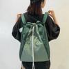 Large Capacity Drawstring Shoulder Bag with Handle Sports Knapsack Nylon Backpack  School
