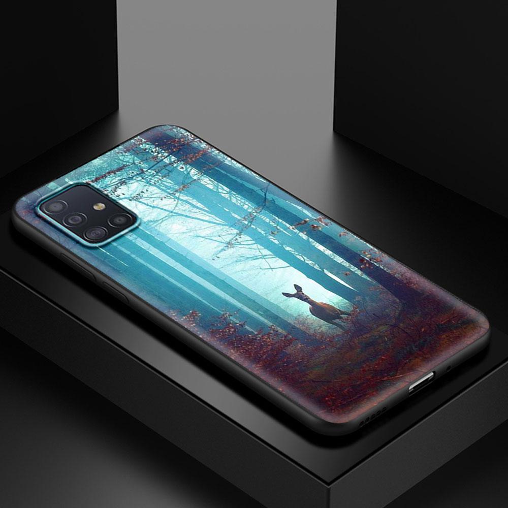Hirschjagd Camo Handyhülle für Samsung Galaxy A51 A71 A21s A31 A41 M31 A11 M51 A12 M31s A01 A91 M11 A42 A32 5G Cover Capa