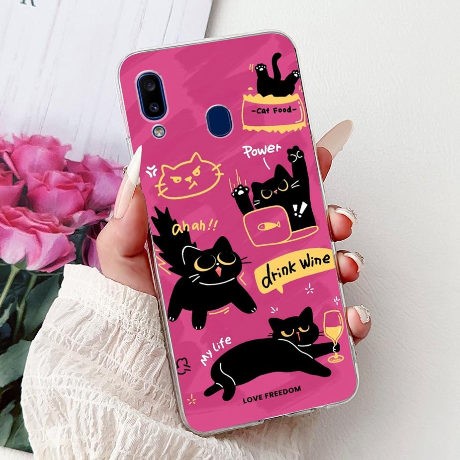 For Samsung Galaxy A10 A20 A30 Case A105F A205F A305F Cute Fashion Painted Cover Soft Silicone Case For Samsung A20 A 10 30 Bags