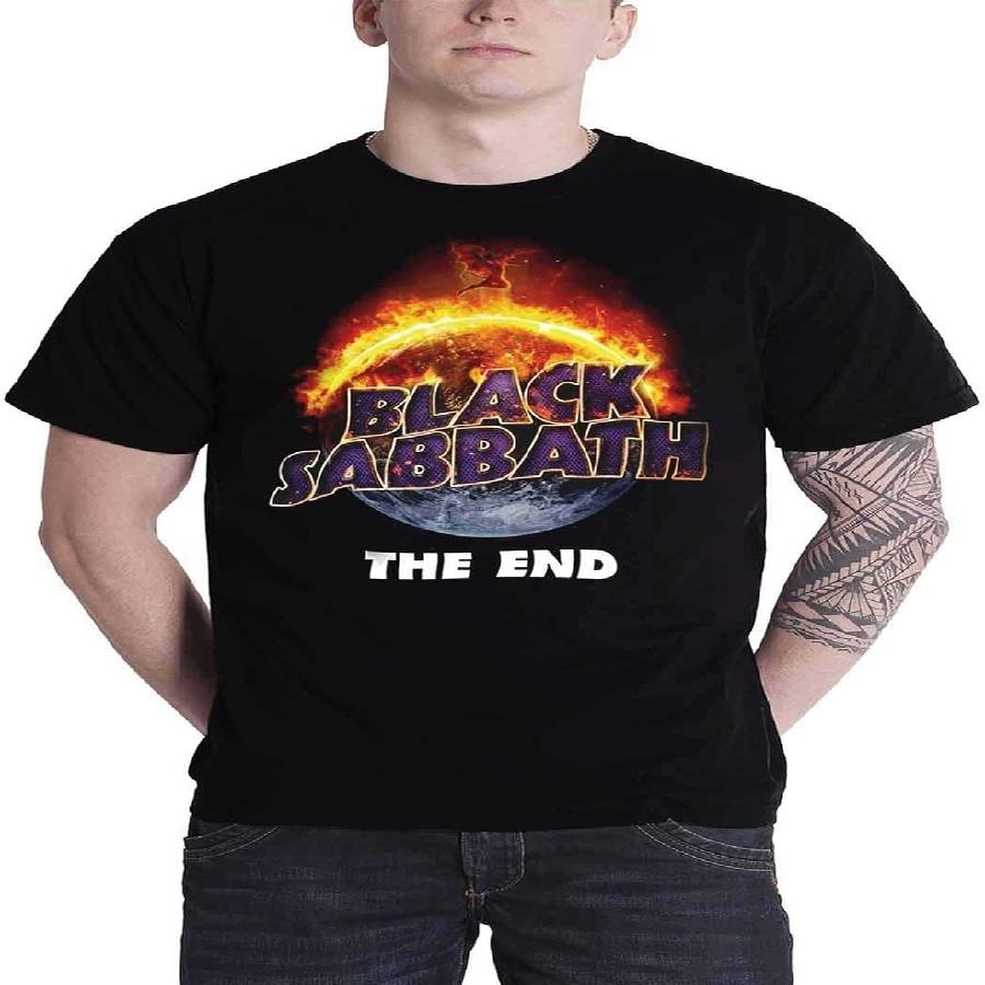 Black Sabbath T Shirt The End 2016 Tour Flaming Ozzy Official Mens Black XXXXXL чёрный