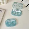 Contact Lens Case Multifunctional Integrated Organizer with Tweezers Waterproof Compact for Travel Home Office