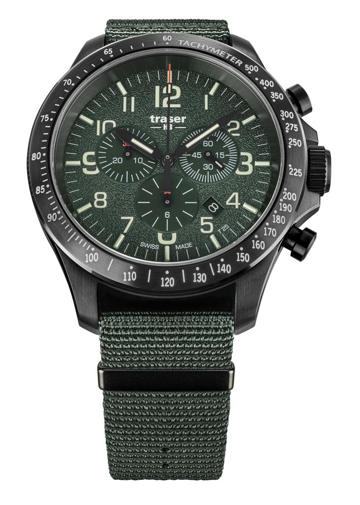 Tracer P67 Officer Pro Chrono 109463 Green Chronograph Watch Men's