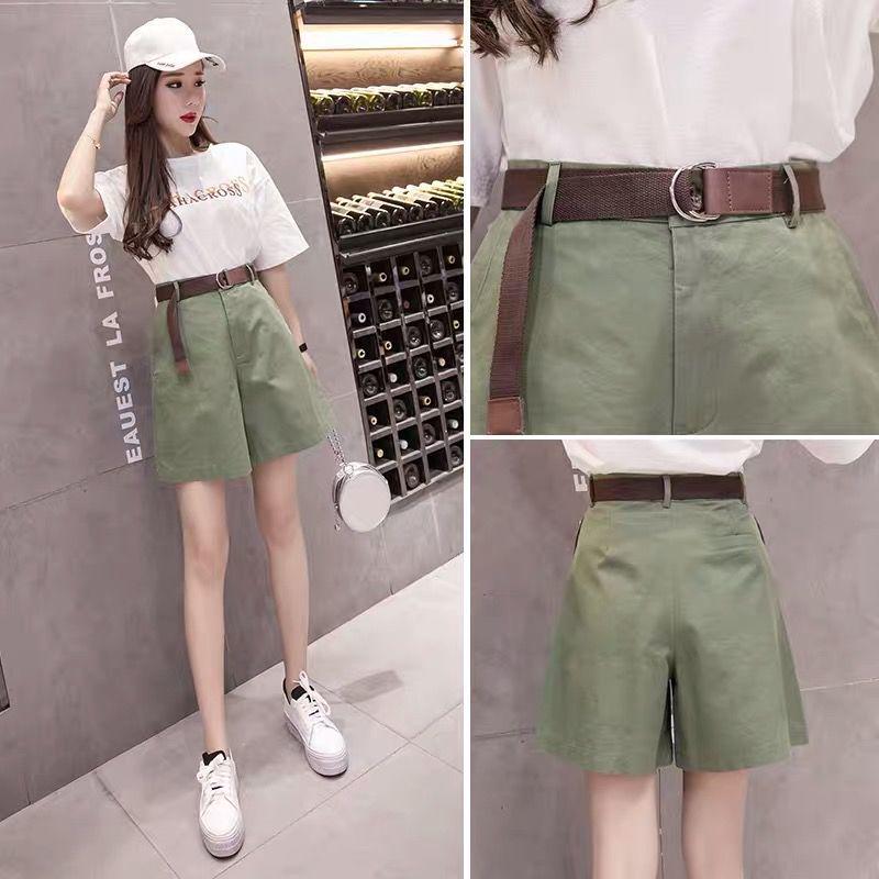 Women's High-Waisted Wide-Leg A-line Shorts - Summer 2026 Korean Style Casual Capris