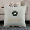 YEKEROLAN Freesia Embroidered Cushion Blanket