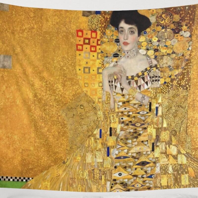 

Tapestry Klimt Gustav gold art painting 75x100 чорний