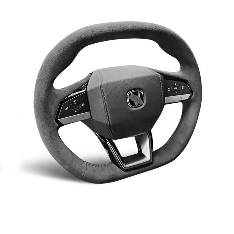 

For Changan 22-24 UNIV UNIK CS55 PLUS KILOBYTE Q05 Hand Sewn Car Steering Wheel Cover Car Accessories Suede leather