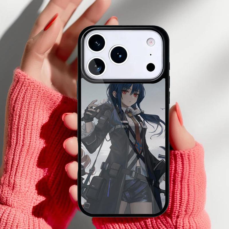W Arknights Girl Phone Case for iPhone 17 Air 16e 15 14 13 Pro Max Back Cover for 12 11 Pro Coque