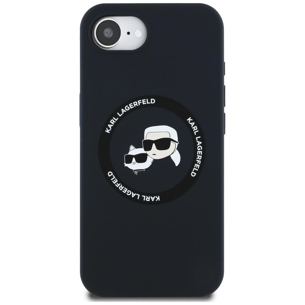 Etui Karl Lagerfeld Silicone             Karl&Choupette Heads Magsafe Do Iphone 16E Czarny