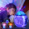 Alarm Clock Kids Sleep Clock Starry Sky Night Light Star Projection Clock Music Digital Alarm Clock with LED Backlight Calendar Thermometer