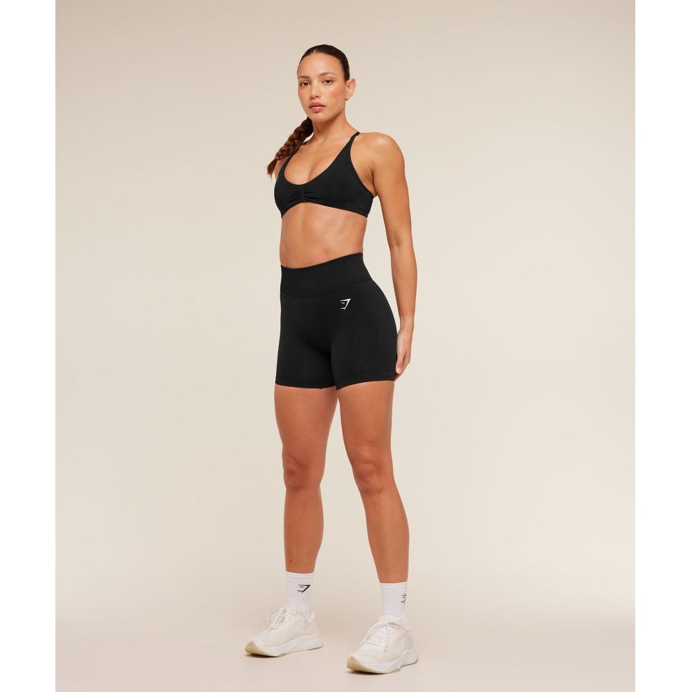 Gymshark Interval Seamless Light Support Sports Bra Black B5c9r Bb2j
