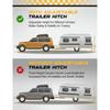 Trailer Tow Hitch for 2 Inch Receiver, Adjustable Truck Towing Hitches with Hitch Tightener, Heavy Duty 6 Inch Drop Down/Rise Up