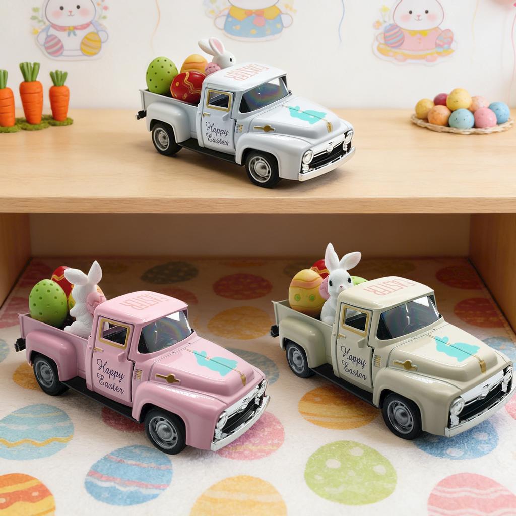 Easter Decorations For Children, Including A Bunny Car Die- Model.