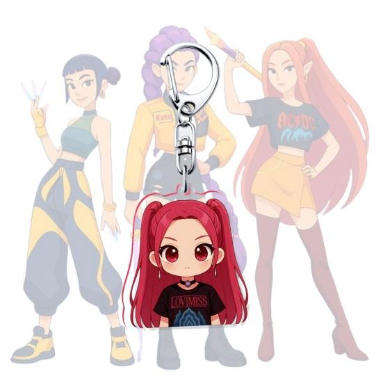 Witch Hunters Keychain Rich Character Modeling Lightweight Portable Key Chain Vibrant Color