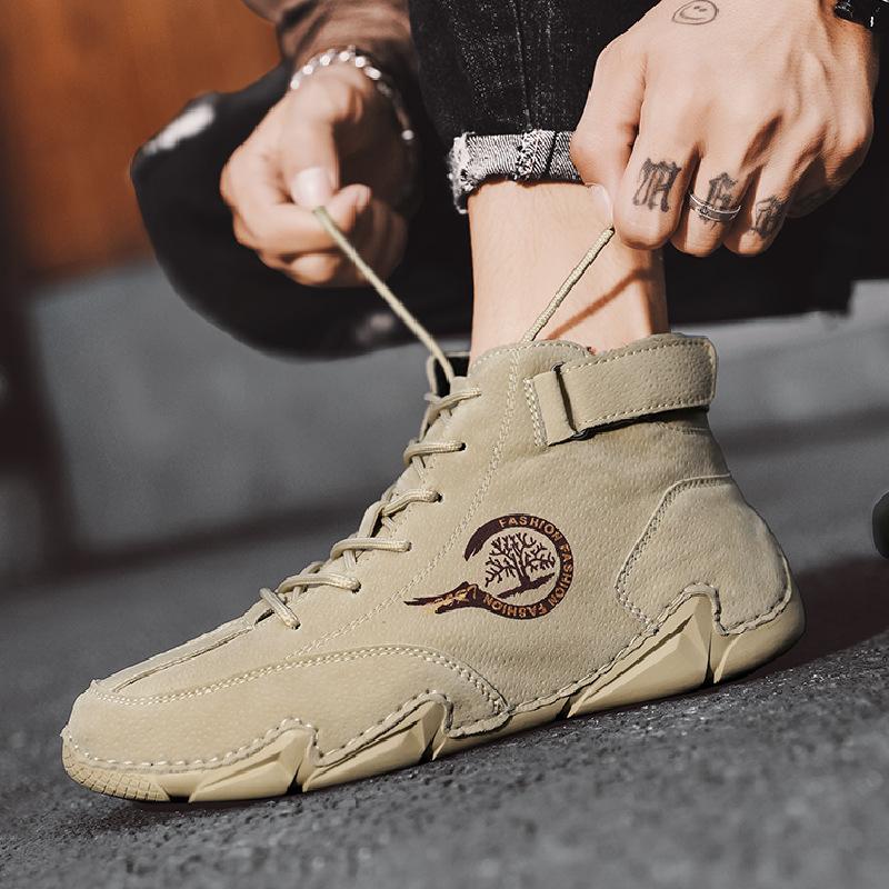 Spring and Autumn's New Casual Shoes, Short Boots, Outdoor Casual Men's Boots and Men's Shoes