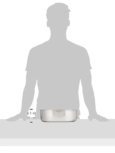 Pearl Metal Slim Oval Washtub, 34 x 23 cm, Stainless Steel, At Aqua, HB-4147, Silver