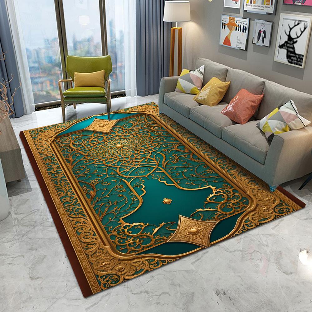 Retro European Persia Style Carpet Living Room Sofa Bedroom Study Kitchen Entrance Door Mat Non-slip Light Luxury Home Decor Rug