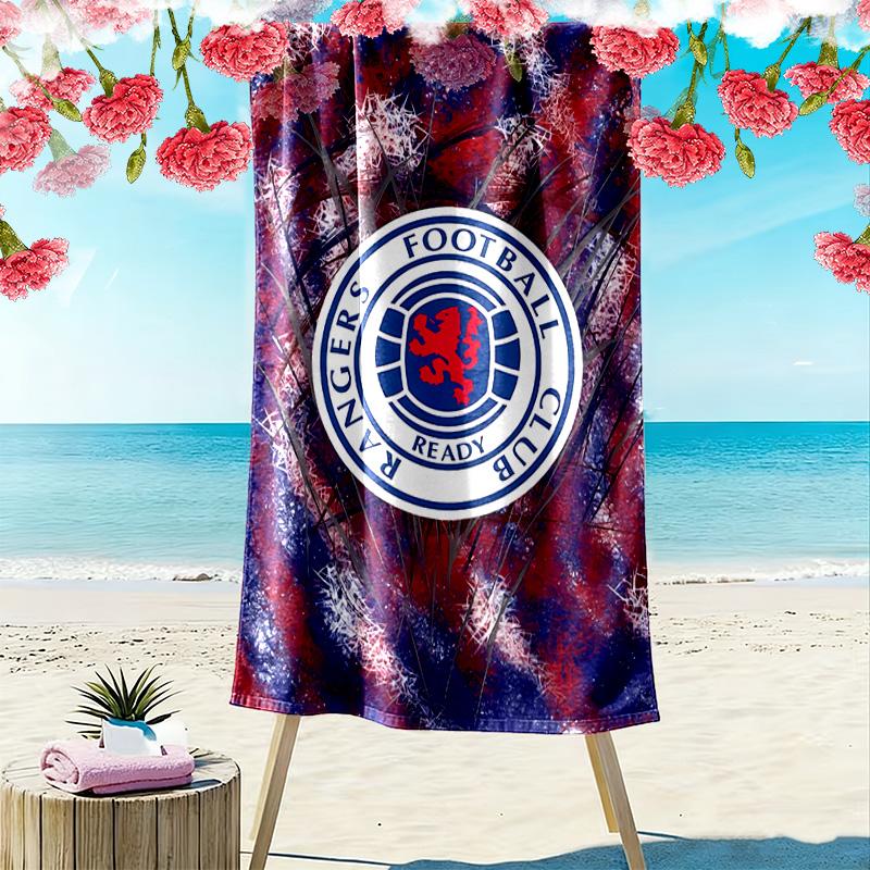 Rangers F.C. Druck Strandtuch, Großes Weiches Schnelltrocknendes Handtuch für Strand Camping Schwimmen