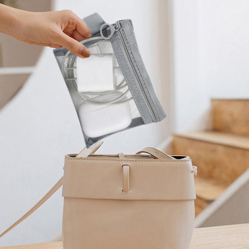 Large Capacity Portable Outdoor Travel Makeup Bag Transparent Mesh Storage Washing Bag Home Organization Tote Bag