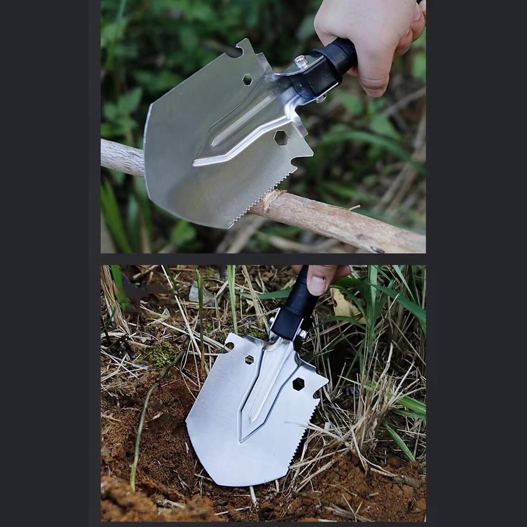 Camping Shovel Folding Compact Folding Shovels for Camping Multifunctional Gear High Strength Equipment for Gardening Planting